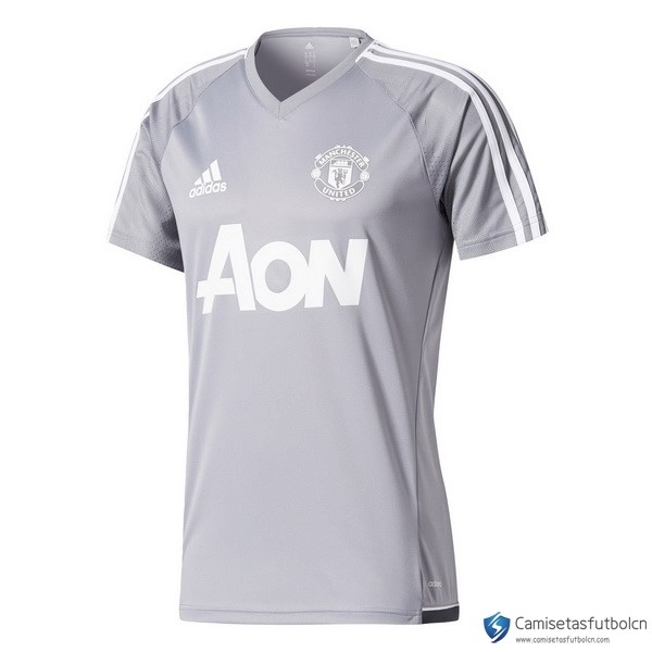 Camiseta Entrenamiento Manchester United 2017-18 Gris Claro